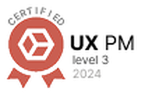 Certified UX PM level 3 badge
